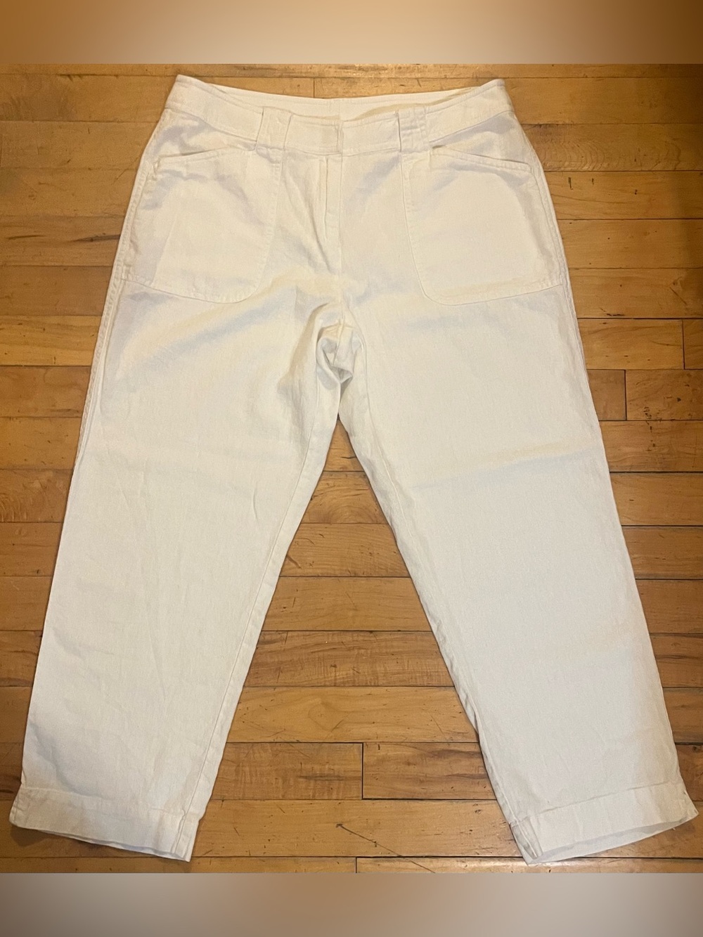 Pendleton Off White Linen Blend Relaxed Fit Pants Size 8